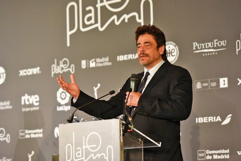 Benicio del Toro en la entrega de los Premio Platino