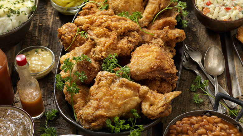 fried chicken dinner