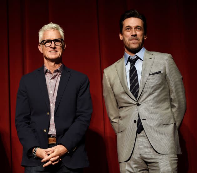 John Slattery and Jon Hamm pictured in 2015