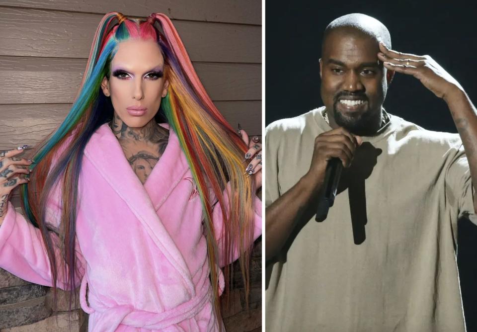 There's no evidence that Kanye West and Jeffree Star are actually romantically involved.