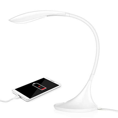 10) Gooseneck Dimmable LED Desk Lamp