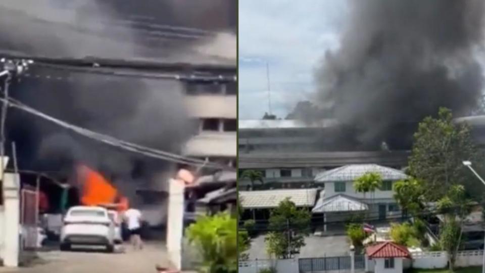 泰國驚傳汽車炸彈爆炸。（圖／翻攝自推特@sunaibkk）