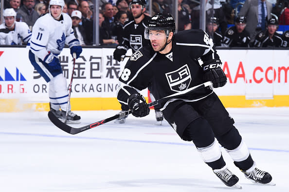 LOS ANGELES, CA - MARCH 2: Jarome Iginla #88 of the Los Angeles Kings skates during the game against the Toronto Maple Leafs on March 2, 2017 at Staples Center in Los Angeles, California. (Photo by Juan Ocampo/NHLI via Getty Images)