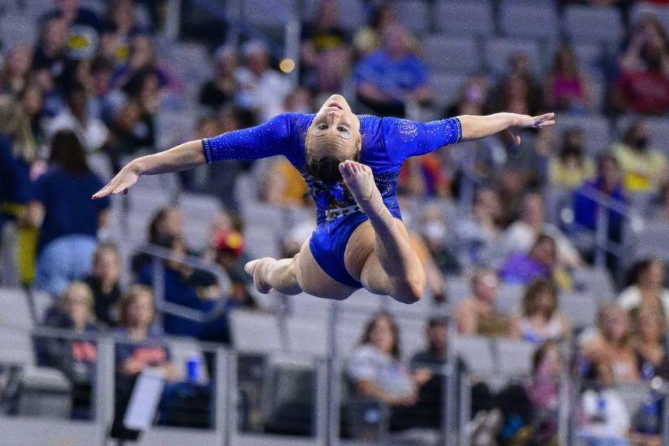 Kentucky’s Raena Worley is aiming for a return to the NCAA Championships in Fort Worth, Texas, where she finished seventh in the all-around scoring last year. Jerome Miron/USA TODAY NETWORK