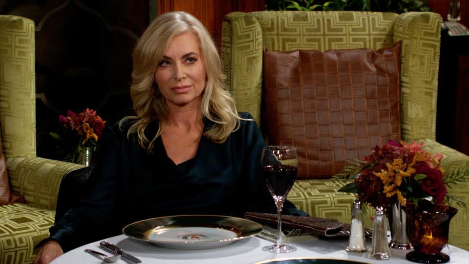 Eileen Davidson as Ashley at the Athletic Club in The Young and the Restless