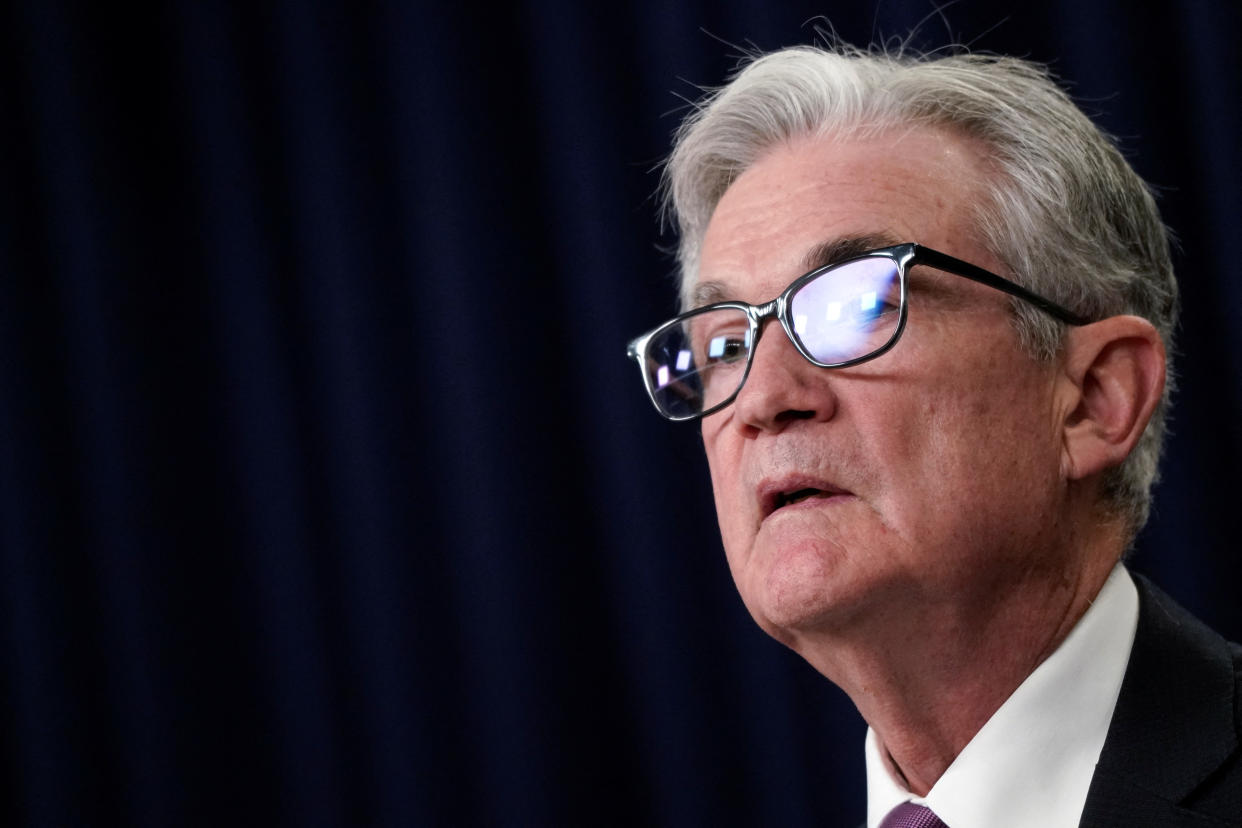 Federal Reserve Board Chairman Jerome Powell attends a news conference following a two-day meeting of the Federal Open Market Committee (FOMC) in Washington, U.S., July 27, 2022. REUTERS/Elizabeth Frantz