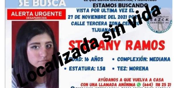 Encuentran sin vida a Stefany Ramos menor desaparecida en Tijuana 