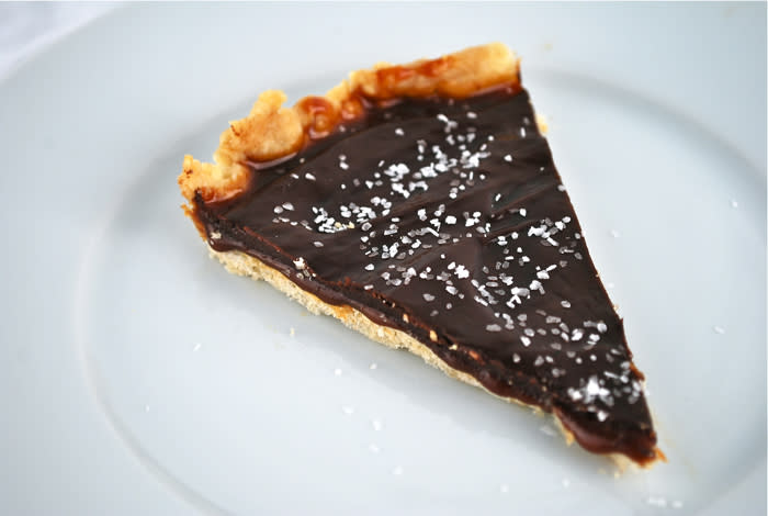 Salted Chocolate and Caramel Tart