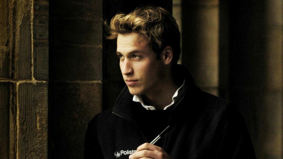 Prince William poses in Salvator's quad in St. Andrew's University