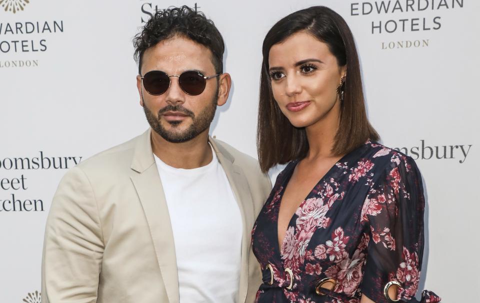 Ryan Thomas and Lucy Mecklenburgh welcomed their first baby in March 2020. (Getty Iamages)