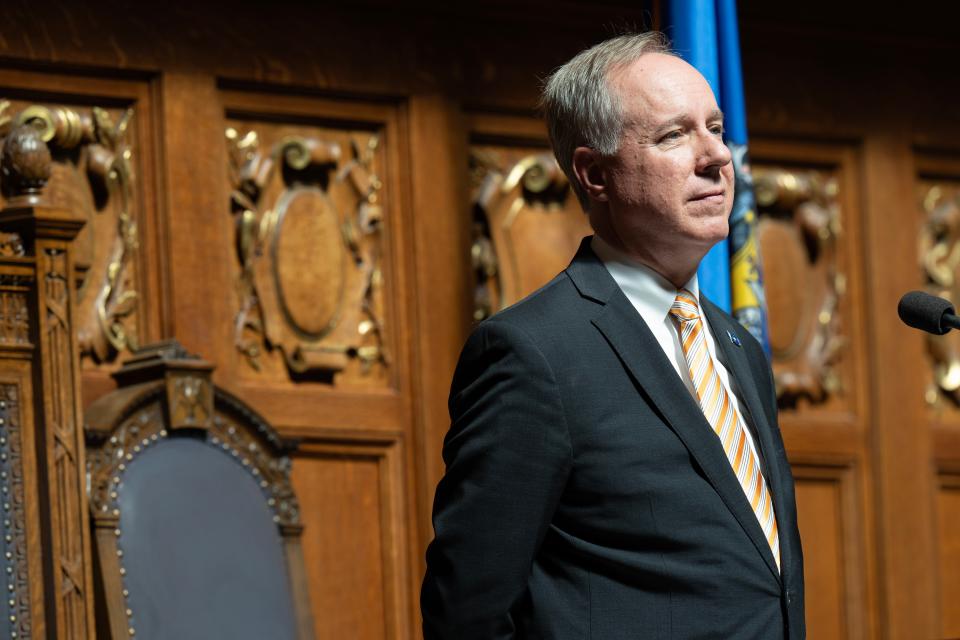 Assembly Speaker Robin Vos (R-Rochester) is shown during the Assembly session Thursday, September 14, 2023 at the Capitol in Madison, Wis.