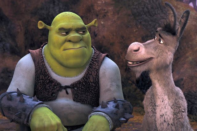 <p>Dream Works Animation/Kobal/Shutterstock </p> Shrek and Donkey in <em>Shrek Forever After</em> (2010)