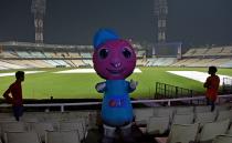 KOLKATA, INDIA - NOVEMBER 19: Pinku, the mascot of the India's first day-night test match with pink ball, which will start from 22nd November between India vs Bangladesh, at Eden Garden on November 19,2019 in Kolkata, India. (Photo by Samir Jana/Hindustan Times via Getty Images)