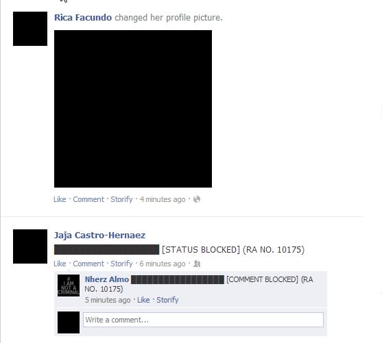 Pinoy netizens turn Facebook profiles into black as they protest cybercrime law