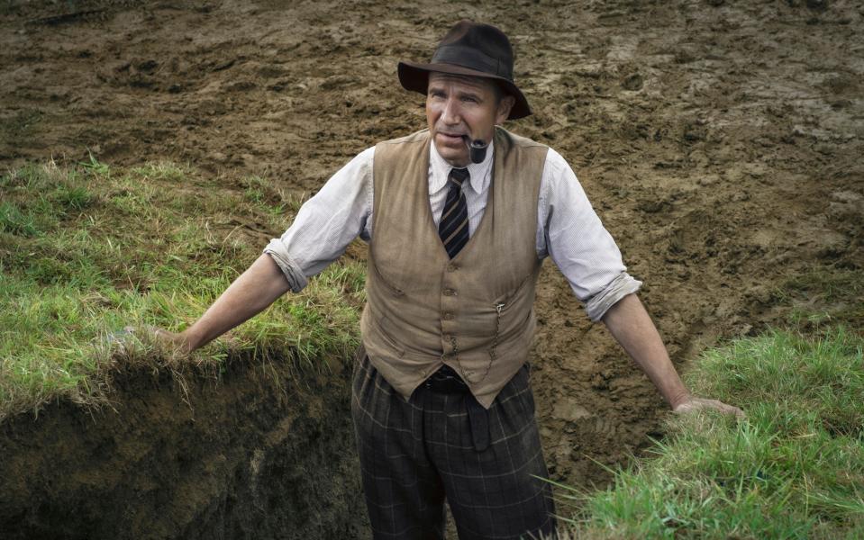 Ralph Fiennes plays pioneering amateur archaeologist Basil Brown in The Dig - Larry Horricks/Netflix