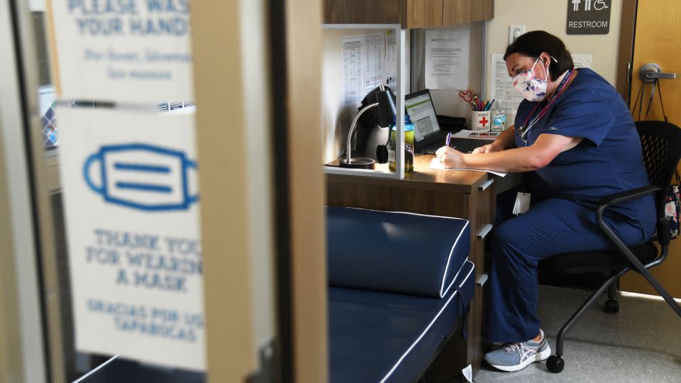 Denver Public School nurse Jennifer Nelson works at McAuliffe Manual Middle School. - Hyoung Chang/Denver Post/Getty Images