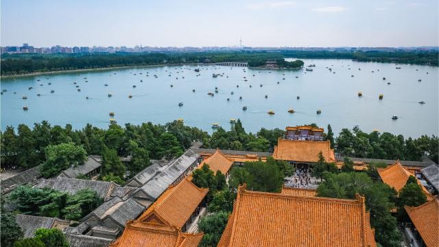 Top view of the summer palace in china