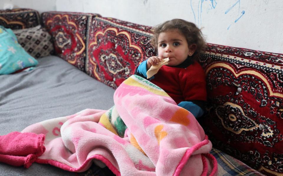 Raghad Ismail was rescued from rubble of a collapsed building in rebel-held Azaz - MAHMOUD HASSANO/REUTERS