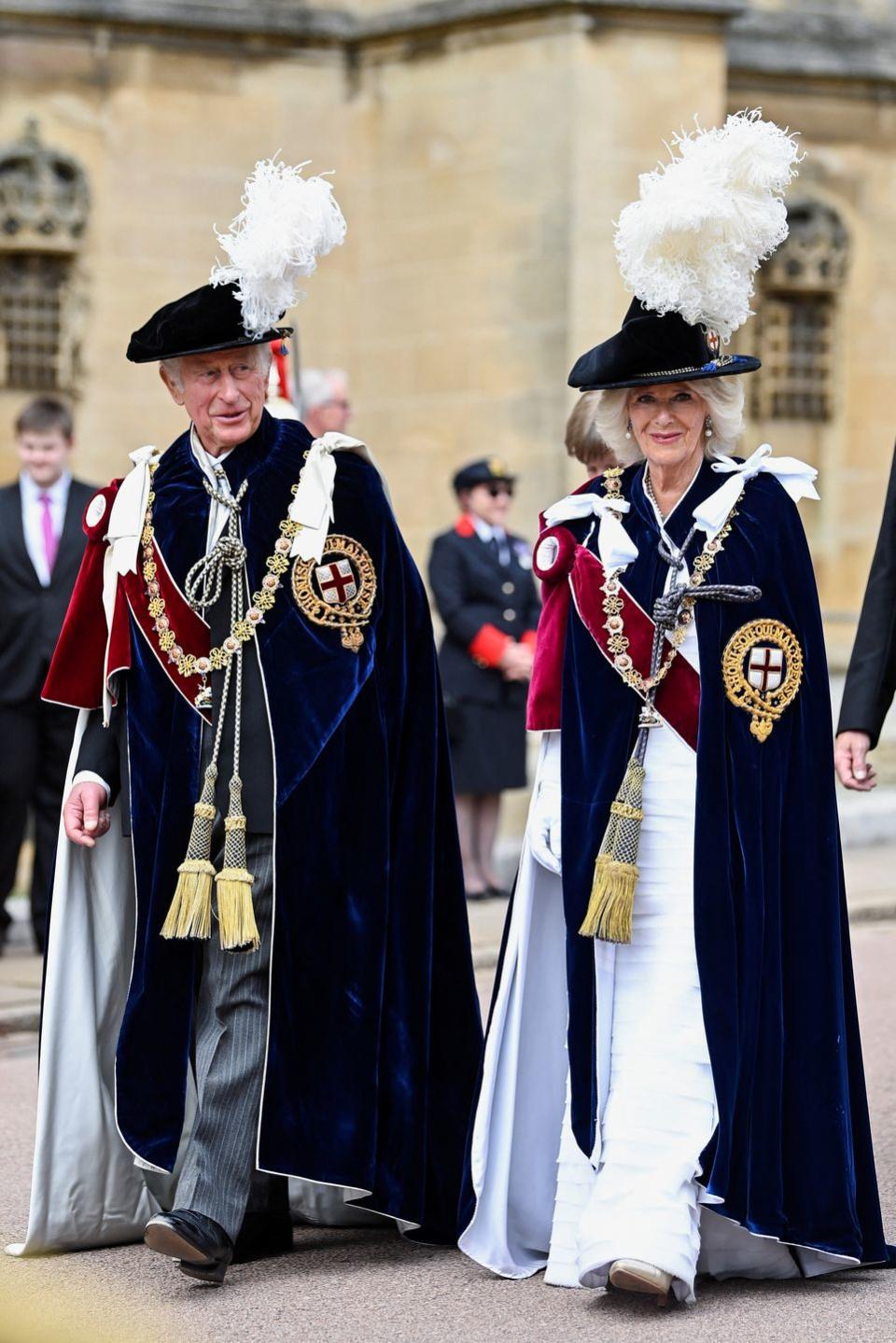 <p>Camilla, Duchess of Cornwall, <a href="https://www.townandcountrymag.com/society/tradition/a40273407/camilla-royal-lady-order-of-the-garter-2022/" rel="nofollow noopener" target="_blank" data-ylk="slk:was installed as a Royal Lady of the Order of the Garter;elm:context_link;itc:0;sec:content-canvas" class="link ">was installed as a Royal Lady of the Order of the Garter</a> this year, an appointment made by Queen Elizabeth. Camilla's appointment is significant as those who marry into the royal family are rarely included in the order, unless they are the spouse of the monarch (or the heir to the throne).</p><p><a class="link " href="https://www.townandcountrymag.com/society/tradition/g40273214/royal-family-garter-day-2022-photos/" rel="nofollow noopener" target="_blank" data-ylk="slk:See all the photos from Garter Day 2022 here;elm:context_link;itc:0;sec:content-canvas">See all the photos from Garter Day 2022 here</a></p>