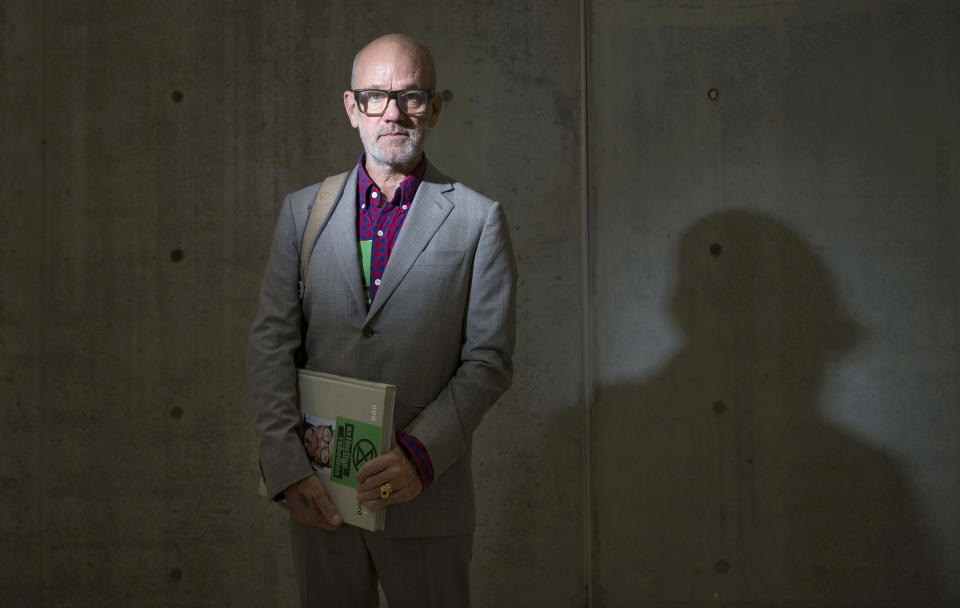 FILE - Composer and singer Michael Stipe poses for portraits during the presentation of his photography book "Our Interference Times: a visual record" on Oct. 8, 2019, in Rome. Stipe turns 61 on Jan. 4. (AP Photo/Domenico Stinellis, File)