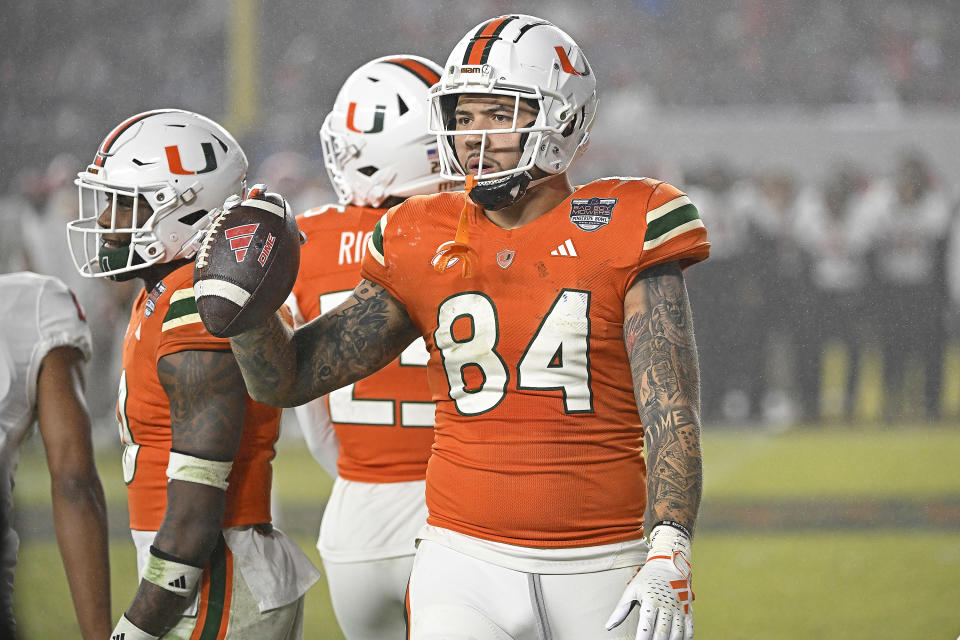 Miami's Cam McCormick is set for his ninth season of college football after spending his first seven years at Oregon. (Samuel Lewis/Icon Sportswire via Getty Images)