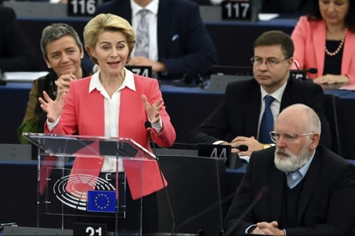 Von der Leyen urged lawmakers to approve her 27-strong commission so that she can get to work on December 1