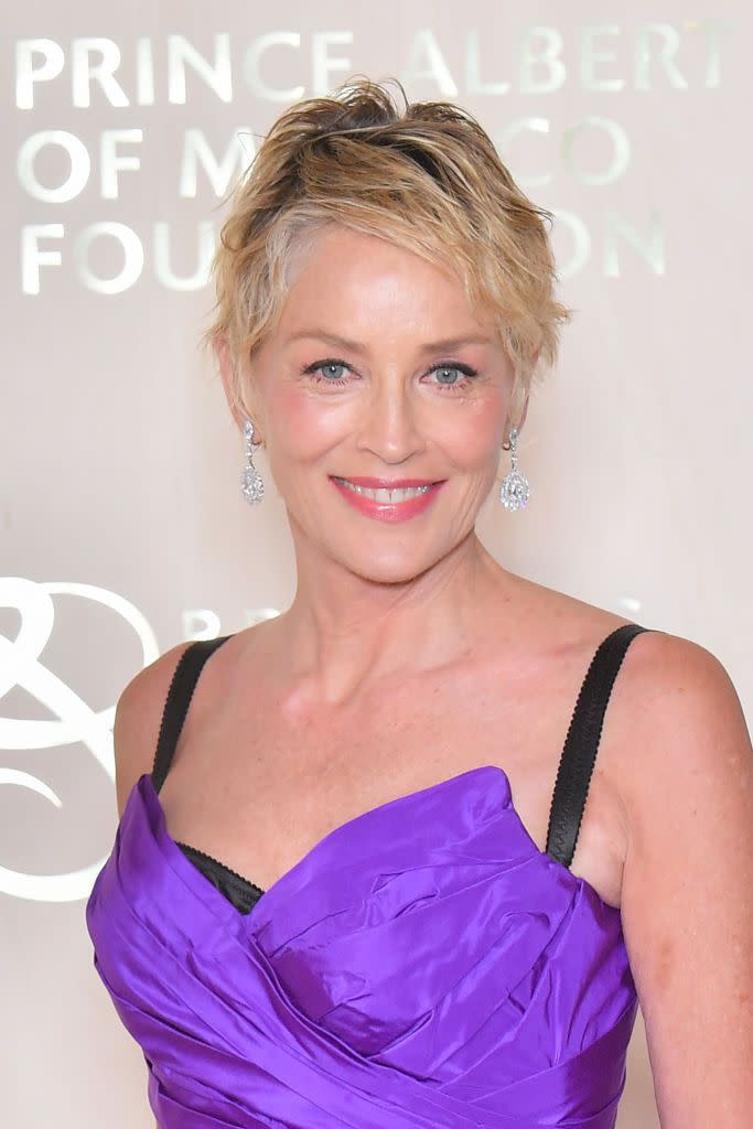 short hairstyles for thin hair sharon stone