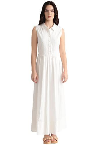 Maggy London Women's Full Skirt Maxi Shirt Dress