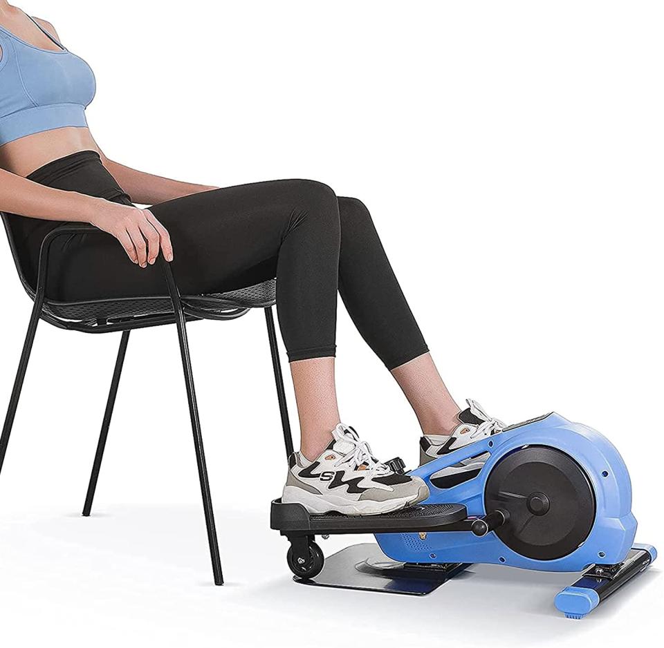 Mini Elliptical Under Desk Bike Pedal Exerciser. Image via Amazon.