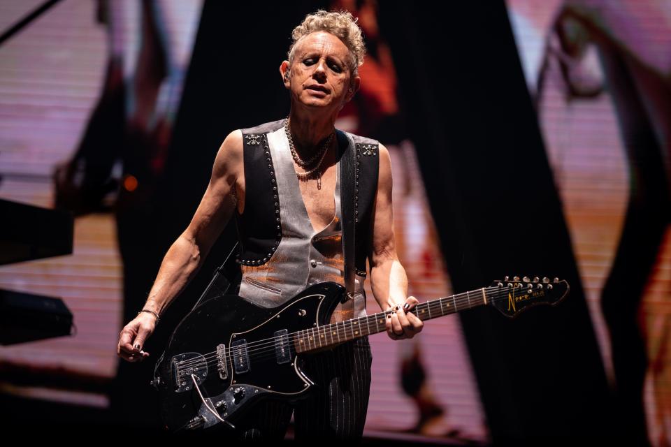 Martin Gore of Depeche Mode performs during their Memento Mori World Tour concert at Bridgestone Arena in Nashville, Tenn., Thursday, Oct. 19, 2023.