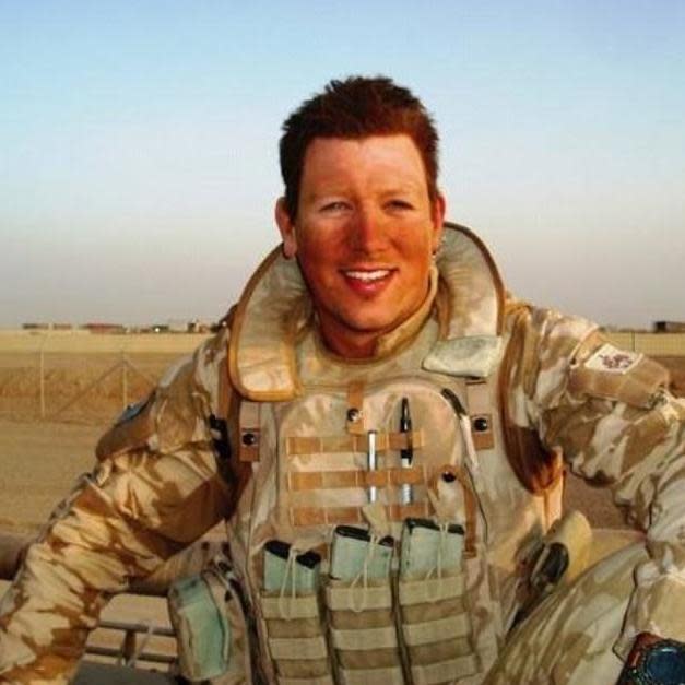 Tragic: The Army veteran son of former former England football captain Terry Butcher, 35-year-old Christopher