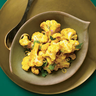 <strong>Get the <a href="http://www.huffingtonpost.com/2011/10/27/turmeric-roasted-cauliflo_n_1058763.html">Turmeric-Roasted Cauliflower Recipe</a></strong>