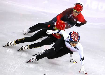 Short Track Speed Skating Events - Pyeongchang 2018 Winter Olympics - Women's 3000 m Final - Gangneung Ice Arena - Gangneung, South Korea - February 20, 2018. Minjeong Choi of South Korea in action. REUTERS/Phil Noble