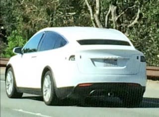 Tesla Model X testing on California road, Mar 2015 [Twitter: ModelXnews]