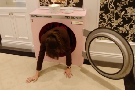 A door that looks like a washing machine