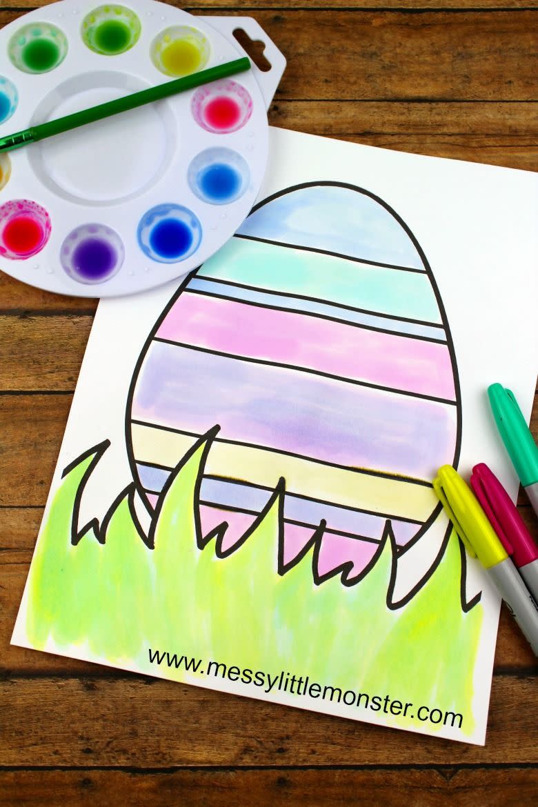 Striped Egg Coloring Page