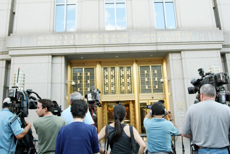 Media gathers outside of the federal courthouse after Time Square bombing suspect Faisal Shahzad pleaded guilty on terror and weapons charges June 21, 2010, in New York. On October 5, Shahzad, who left an explosives-laden vehicle in New York's Times Square, planning to detonate it on a busy night, was sentenced to life in prison. File Photo by Monika Graff/UPI