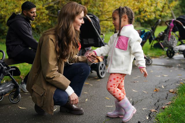 <p>Yui Mok - WPA Pool/Getty</p> Kate Middleton goes on a Dad Walk as part of her Shaping Us campaign on November 1, 2023