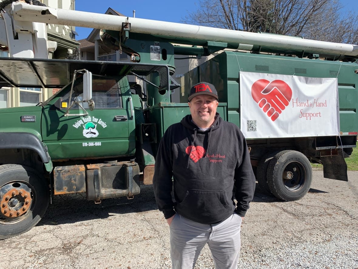 Robert Sandwith is excited about the launch of the Helping Hands Tree Service, to help those battling addiction transition back into the workforce with. (Katerina Georgieva/CBC - image credit)