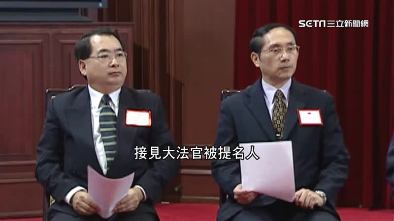 翁曉玲丈夫陳春生（右）在馬政府時期曾擔任8年大法官。