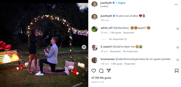 La pareja se comprometió en enero de 2019.