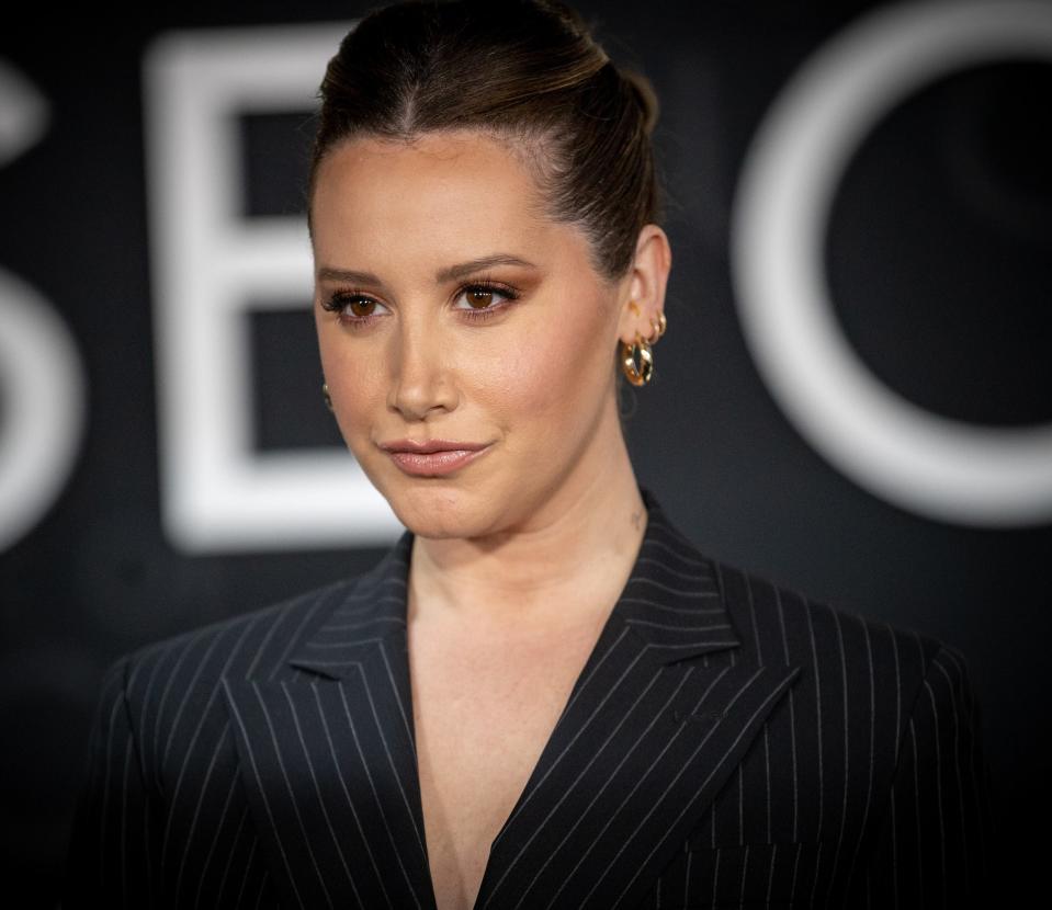 Ashley Tisdale at the Los Angeles premiere of "House of Gucci" on November 18, 2021