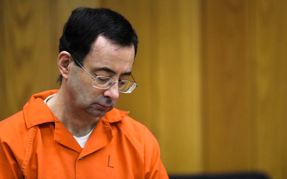 Larry Nassar, USA Gymnastics/Michigan State sex abuse scandal, 2014-18.