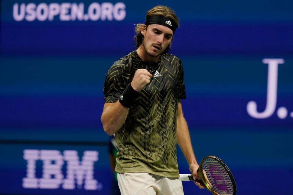 Stefanos Tsitsipas beat Adrian Mannarino in four sets (Frank Franklin II/AP) (AP)