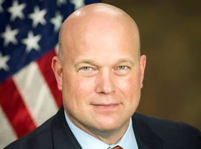 FILE PHOTO: Acting U.S. Attorney General Matthew Whitaker is pictured in an undated photo obtained by Reuters, Nov. 8, 2018. Courtesy U.S. Department of Justice/via REUTERS/File Photo/File Photo/File Photo