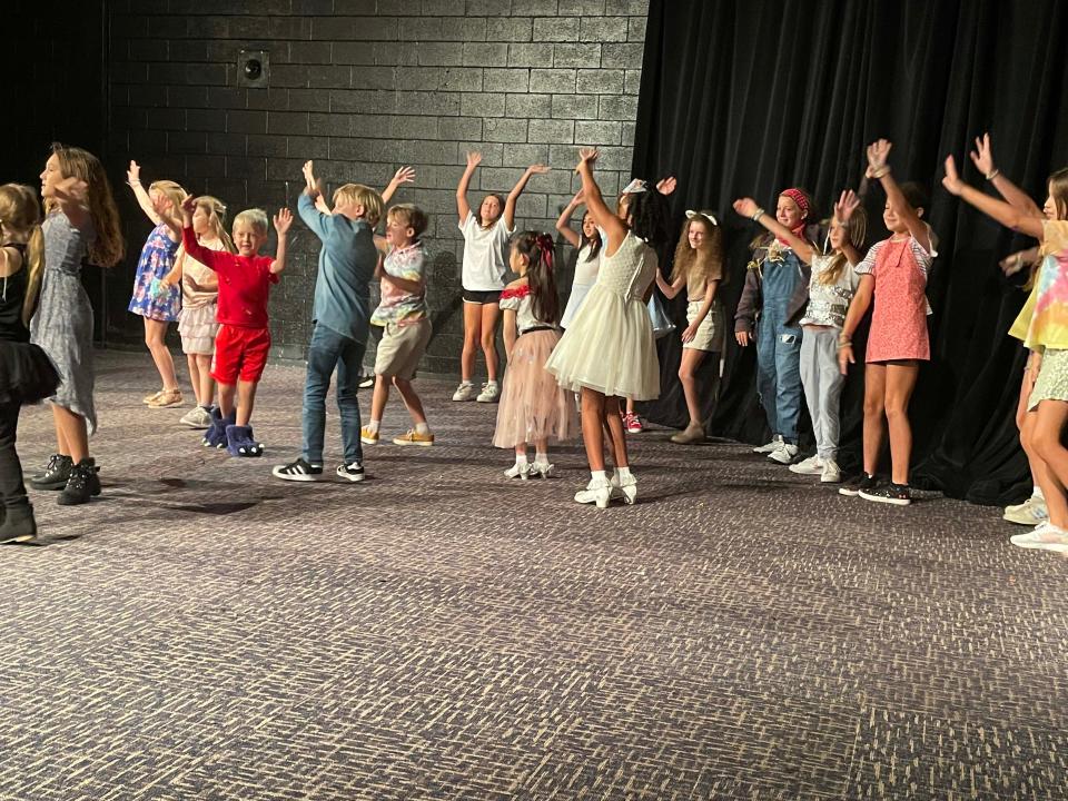 The littlest performers do a song and dance number from “Spongebob Squarepants: The Broadway Musical” at the annual Drama Camp finale held at Farragut High School Friday, July 29, 2022.