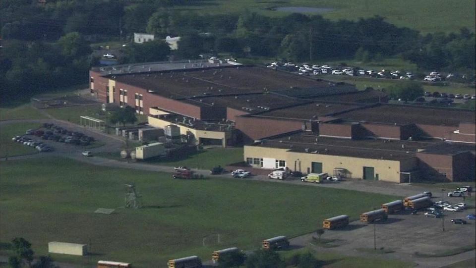 Aerial view of Santa Fe High School.