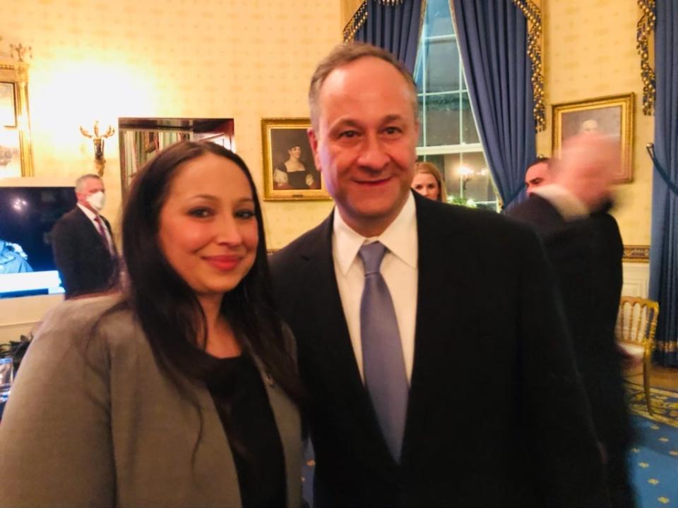 Danielle Robinson with the Second Gentleman at the SOTU (Danielle Robinson)