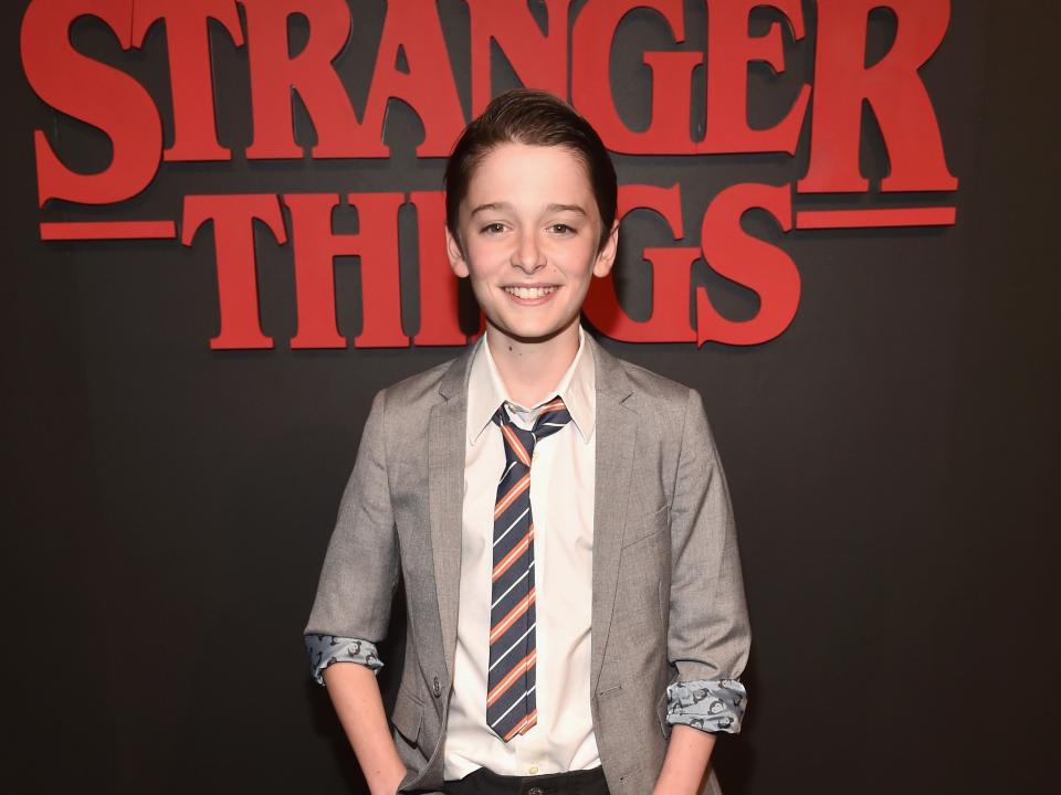 Noah Schnapp at the premiere of Stranger Things