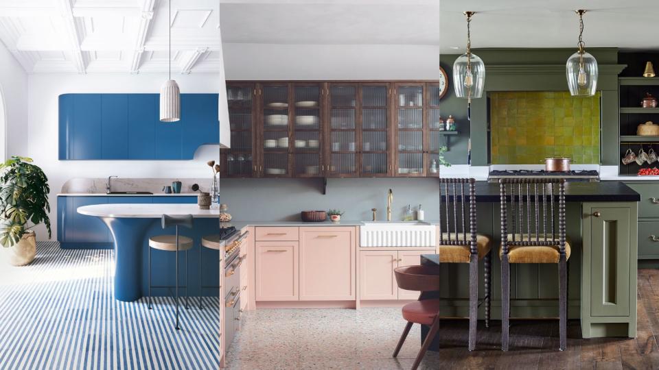 Get creative in the kitchen with this season's hottest kitchen color ideas. These color schemes will give your kitchen a bold new look